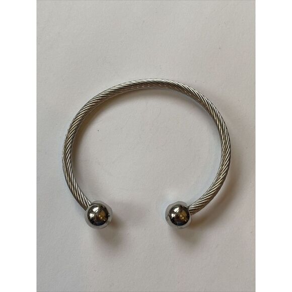 Sabona CUFF WELLNESS MAGNETIC BRACELET 7” Twisted Wire Stainless - Picture 1 of 4